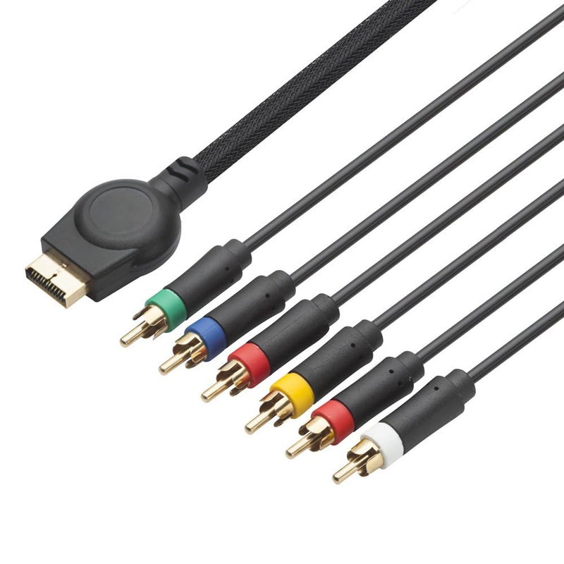 TENINYU 6 Feet PS3 Component AV Cable, Premium High Resolution HDTV Multi Out Composite RCA Audio Video Cable for PS2 / PS3 / PS3 Slim Gaming Console - Image 2